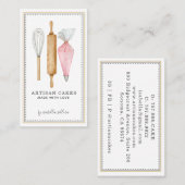 boulangerie pâtisserie Chef Outils Carte de visite (Devant / Derrière)