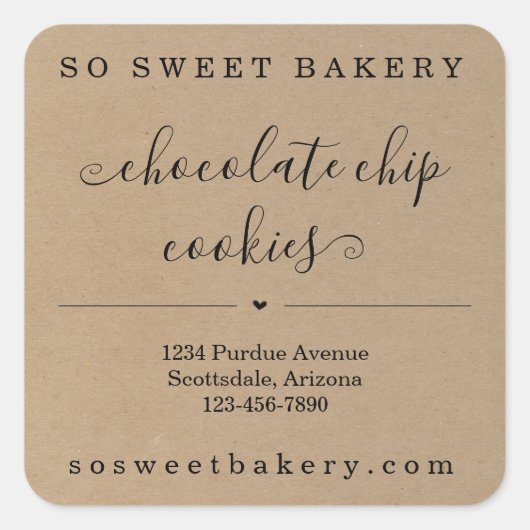 Boulangerie personnalisée Sticker alimentaire Kraf (Devant)