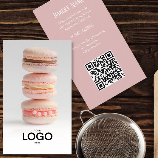 Boulangerie Photo logo qr code Carte de visite