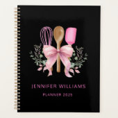 Boulangerie Pink Bow Ustensiles Carnet de planific (Devant)
