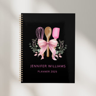 Boulangerie Pink Bow Ustensiles Carnet de planific