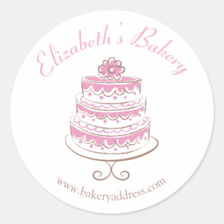 Boulangerie Pink Cake emballage Sticker marketing