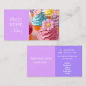 Boulangerie Purple Cupcake Cartes de visite (Devant / Derrière)