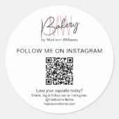 Boulangerie QR Code Monogramme Logo Autocollant pr (Devant)