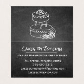 Boulangerie rose à rayures or Carte de visite plié (Intérieur déplié)