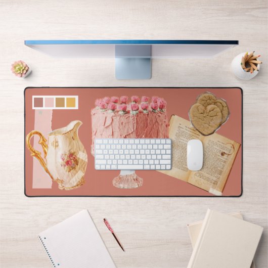 Boulangerie Rose Feminine Cute Collage Média Mixte (Bureau 1)
