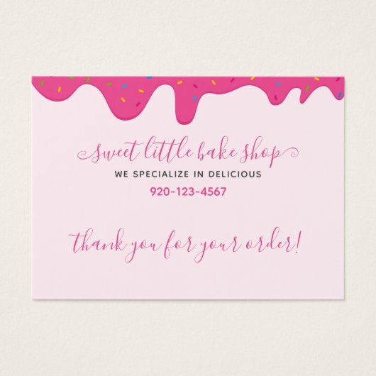 Boulangerie Rose Frosting Merci Remise Affaires (Devant)