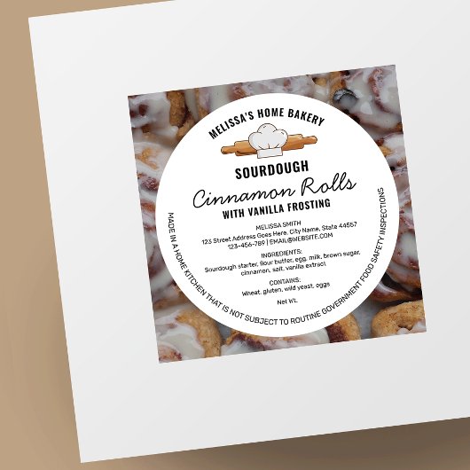 Boulangerie Sourdough Droit de chalet Étiquette de