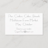 Boulangerie Traitements sur un Carte de visite en  (Dos)