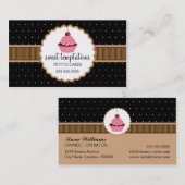 Boulangerie Whimsical Cupcake Cartes de visite (Devant / Derrière)