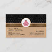 Boulangerie Whimsical Cupcake Cartes de visite (Dos)