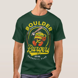 Boulder Burgers Retro Minor League Baseball Team T-shirt