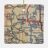 Boulder CO  Map Keramisch Ornament (Achterkant)