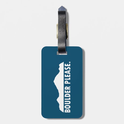 Boulder Colorado alstublieft Bagagelabel (Achterkant verticaal)