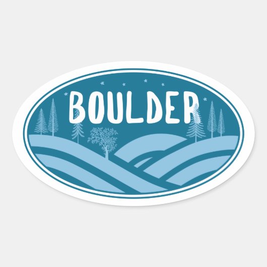 Boulder Colorado buitenshuis Ovale Sticker (Voorkant)