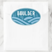 Boulder Colorado buitenshuis Ovale Sticker (Tas)