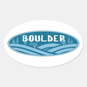 Boulder Colorado buitenshuis Ovale Sticker
