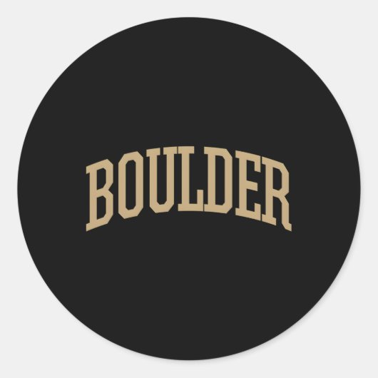 Boulder Colorado Co Warm Boulder Ronde Sticker (Voorkant)