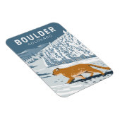 Boulder Colorado Cougar Retro Travel Art Magneet (Rechterzijde)