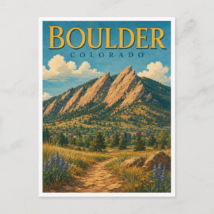 Boulder Colorado Flatirons GeoSaga Briefkaart
