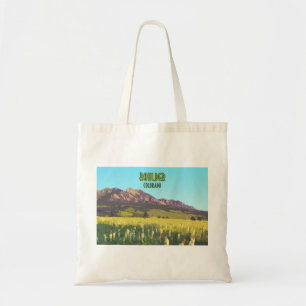 Boulder Colorado Flatirons Mountains Tote Bag