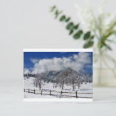 Boulder Colorado Flatirons Snowy Landscape Uitzich Briefkaart (Staand voorkant)