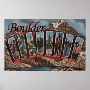 Boulder, Colorado - Grote letterscènes Poster