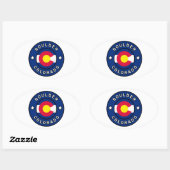 Boulder Colorado Ovale Sticker (Vel)