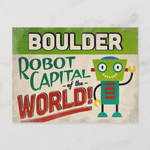 Boulder Colorado Robot - Funny  Briefkaart