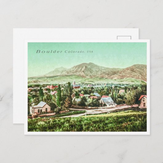 BOULDER COLORADO - ROCKY MOUNTAINS BRIEFKAART (Voorkant / Achterkant)