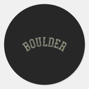 Boulder Colorado Rocky Mountains skiën kamperen Ronde Sticker