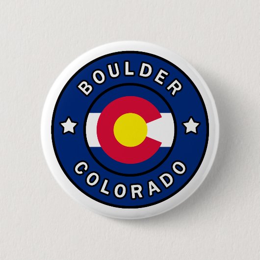 Boulder Colorado Ronde Button 5,7 Cm (Voorkant)