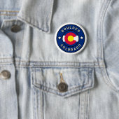 Boulder Colorado Ronde Button 5,7 Cm (In situ)