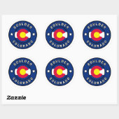 Boulder Colorado Ronde Sticker (Vel)