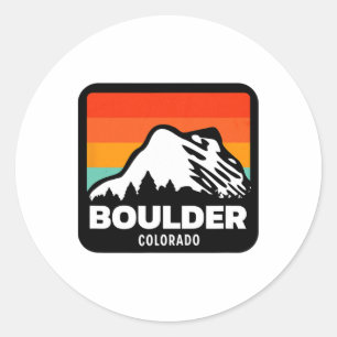 Boulder Colorado Skiën Snowboarden Family Trip Ronde Sticker