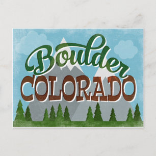 Boulder Colorado Snowy Mountains Briefkaart