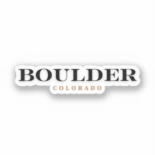 Boulder Colorado Sticker (Voorkant)