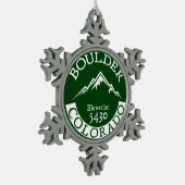 Boulder Colorado Tin Sneeuwvlok Ornament (Links)