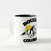 Boulder, Colorado Tweekleurige Koffiemok (Voorkant links)