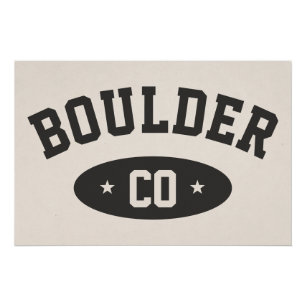Boulder Colorado Vintage Sportieve Typografie Prin Perfect Poster