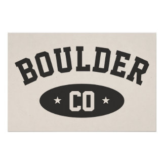 Boulder Colorado Vintage Sportieve Typografie Prin Perfect Poster