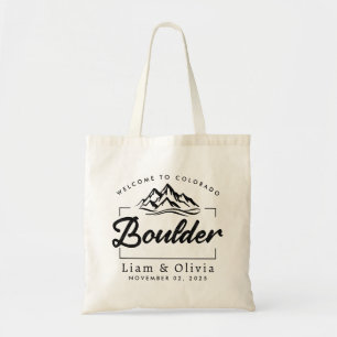 Boulder Colorado Wedding Welcome Canvas tas