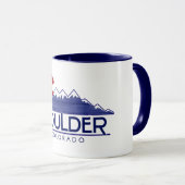 Boulder Colorado wood mountains mug (Devant droit)
