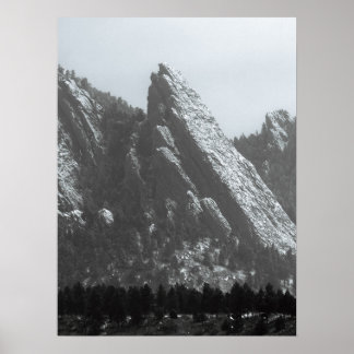Boulder Flatirons Fog Poster