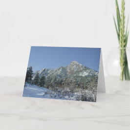 Boulder Flatirons in sneeuw Kaart