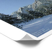 Boulder Flatirons in sneeuw Poster (Hoek)