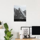 Boulder Flatirons Mist Poster (Thuiskantoor)