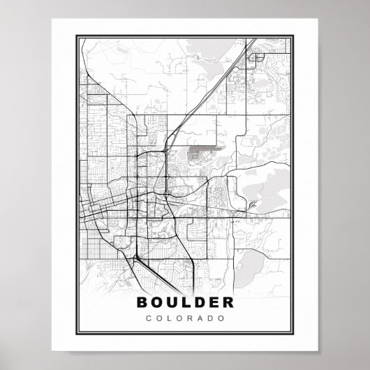 Boulder Kaart Poster (Voorkant)