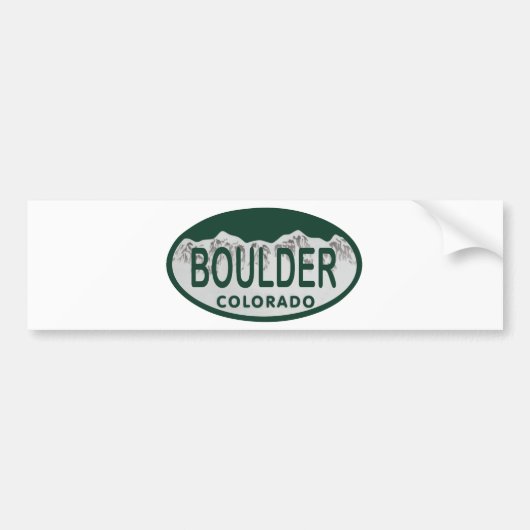 Boulder licence oval bumpersticker (Voorkant)