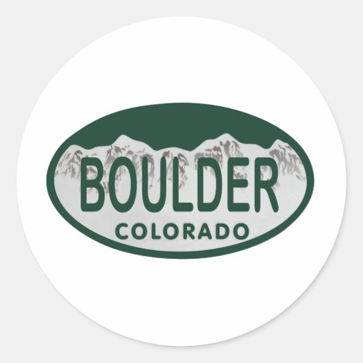 Boulder licence oval ronde sticker (Voorkant)